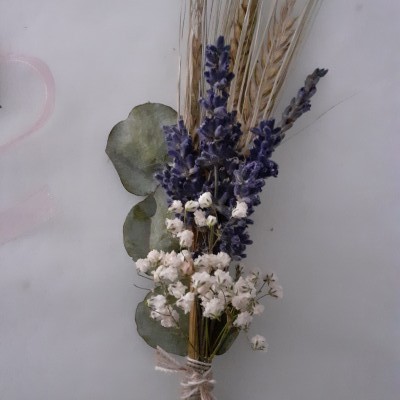 Boutonnière fleurs séchées